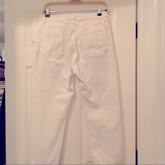 Ella Moss white high waist straight raw hem jeans - Picture 6 of 10